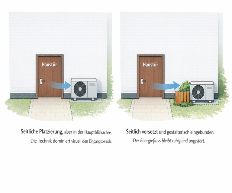 Wärmepumpe vor der Haustür